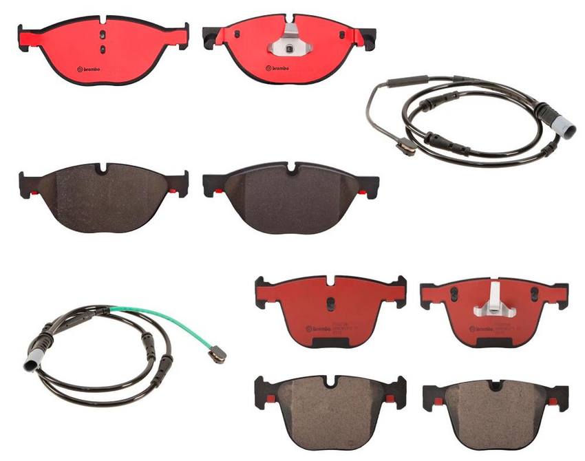 BMW Brakes Kit Brembo Pads Front and Rear (Ceramic) 34356791961